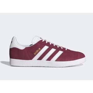 Adidas Gazelle Shoes Women’s 7 / Men’s 6 Burgundy/Cloud White/Gold Metallic